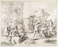 KG 14370
<br/>
Moses, doortocht door de rode zee
<br/>
<em>Audran, Girard (1640-1703)</em>